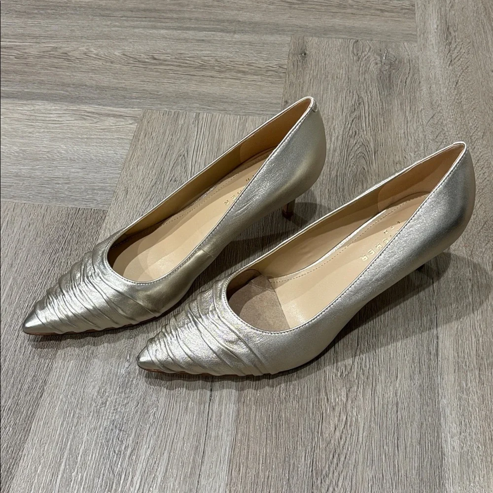 Marc Fisher LTD Women's PARIA Pump, Light Gold Leather 710, 9 M
